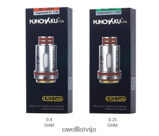 UWELL NUNCHAKU spoles (4 iepakojumi) 0,4 omi L6D2B262 UWELL Riga
