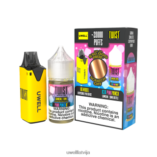 UWELL V6 vienreizējās lietošanas ierīce + tēta tvaiki 30ml sulas - collab saišķis clr: zils/flv: zils aveņu persiks 50mg L6D2B203 UWELL Vapes