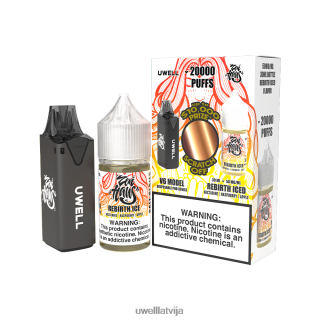 UWELL V6 vienreizējās lietošanas ierīce + tēta tvaiki 30ml sulas - collab saišķis clr: zils/flv: zils aveņu persiks 50mg L6D2B203 UWELL Vapes